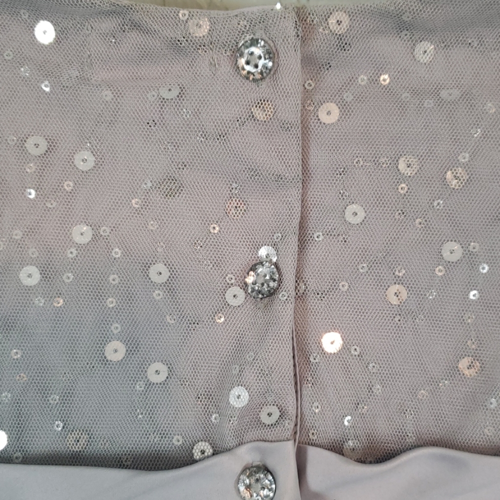 Nanette Lepore grey sequin bow dress - Picture 5 of 7